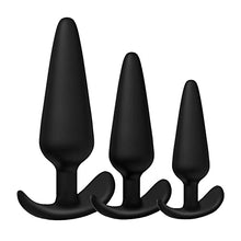 Load image into Gallery viewer, ERUN 3Pcs Silicone Anal Plugs for Comfortable Long-Term Wear Anal Plug Training Set/Anal Sex Trainer/Prostate Massage Anus Dilator Anal Ball for Beginners Advanced Users
