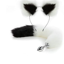 Load image into Gallery viewer, Sexy Fox Metal Butt Plug Tail with Hairpin Kit Tail for Couple Cosplay (Color : Gold)
