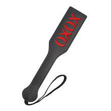 Load image into Gallery viewer, VENESUN XOXO Spanking Paddle, 12.6inch Faux Leather Paddles for Adults BDSM Play, Black
