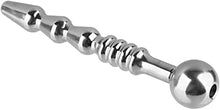 Load image into Gallery viewer, Beauty7 Ribbed Urethral Sound Beads Hollow Urethral Penis Plug Tube with Cum Thru Hole Medical Grade Stainless Steel Urinary Dilator Urethra Masturbation Rod
