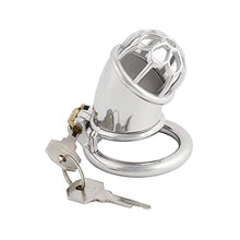 Load image into Gallery viewer, Jefisry Chasity Cage for Men Metal Chastity Device Breathable Male Abstinence Chastity Lock Cock Cage Penis Cage Prevent Erection Toy J1740 40mm Silver Grey
