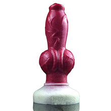 Load image into Gallery viewer, Big Size Silicone Made Artificial Dog Dildo Anal Plug Toy Color Mixed with Large Knot
