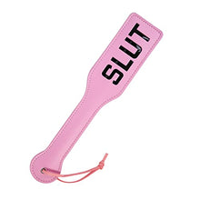 Load image into Gallery viewer, VENESUN Faux Leather Slut Spanking Paddle for Sex Play, 12.8inch Total Length Paddle for Adults, Pink
