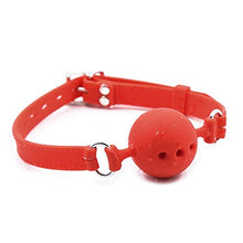 Load image into Gallery viewer, Soft Silicone Gag Ball BDSM Oral Bondage Gear Fetish Open Mouth Breathable Sex Toys for Couples Cosplay Slave Exotic Accessories (All red)
