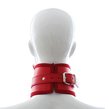 Load image into Gallery viewer, Leather widening Neck Sleeve with Mouth Ring Mouth Toy with Leather Traction Belt Role-Playing Props (red)
