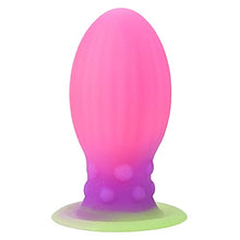 Load image into Gallery viewer, Anal Plug Silicone Anal Sex Anal Plug Anal Massage Plug with Strong Suction Cup Luminous Anal Plug for Male and Female Couples (XL)
