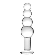 Load image into Gallery viewer, Glass Anal Beads, Crystal Butt Plug Personal Massage with Graduated Beads for Couple Lover (Clear)
