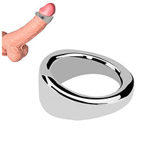 Tabuy Stainless Steel Male Cock Ring Glans Ring Metal Penis Ring Delayed Ejaculation Increase Stimulation Sex Toys for Men (Medium)