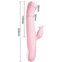 Load image into Gallery viewer, Rose Clitorial Thrusting Vibrator Sucker Sucking Telescopic Toy for Women Rabbit Swing Training Adult Sex Heating Clitoral Vibrating Stimulator Silicone Large Love Ring Toys
