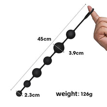 Load image into Gallery viewer, ERUN Anal Beads Butt Plug with Silicone Anal Bead Anal Sex Toys with Safe Pull Ring for Men/Women 100% Silicone with Gradual Size Increase &amp; Safe Pull Ring - Easy to Clean Anal Toys
