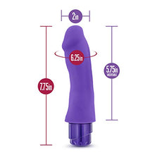 Load image into Gallery viewer, Blush Marco - 7.75&quot; Pure Platinum Cured Purio Liquid Silicone Vibrator Dildo - Satin Smooth Ultrasilk - 2&quot; Thick - IPX7 Waterproof - Tunable Rumbly Vibrations - 5 Yr Warranty - for Women - Purple
