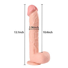 Load image into Gallery viewer, WEMAY 13 Inch Realistic Oversized Long Dildo Lifelike Huge Sex Toy with Powerful Suction Cup G Spot Flexible Big Dildos, 1.0 Count
