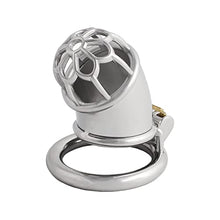 Load image into Gallery viewer, Jefisry Chasity Cage for Men Metal Chastity Device Breathable Male Abstinence Chastity Lock Cock Cage Penis Cage Prevent Erection Toy J1740 40mm Silver Grey
