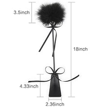 Load image into Gallery viewer, 18inch Black, Feather Tickling Crop Whip, Leather Racket, Artificial Leather Whip, Suitable for Adults and Lovers&#39; Toys
