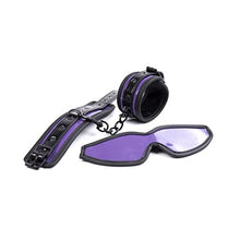 Load image into Gallery viewer, JKYYDS 2 Piece Bondage Sets Wrist Restraint Paddle Blindfolds Adult Toys Fetish Stuff Sex Tools Couple Position SM (Color : Purple)
