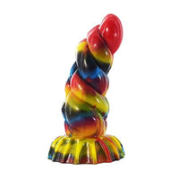 FHBWQY Curved Anal Toys Men's Liquid Silicone Fantasy Buttocks Stuffed with Monsters Beads Realistic Fake Penis Sex Supplies (Color : E)