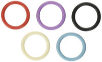 Nitrile 5pk Crings Blk Wht Red Blue Purp