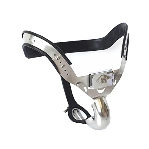 LESOYA Male Stainless Steel Adjustable Chastity Belt Device Chastity Cage Lockable BDSM Bondage Briefs Anal Plug