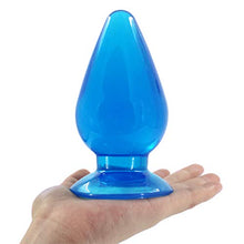 Load image into Gallery viewer, Abaodam Transparent Adult Pleasure Toy Anal Plug Back Court Anus Expansion Sex Flirting Toys (Size S, Blue)

