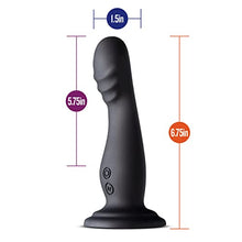 Load image into Gallery viewer, Blush Amsterdam - 6.5 Inch Ultrasilk Smooth Puria Silicone Vibrating G Spot P Spot Dildo - 10 RumbleTech Vibration Modes - Waterproof Rechargeable Harness Compatible Suction Cup Vibrator for Him Her
