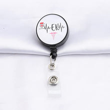 Load image into Gallery viewer, FEELMEM ER Retractable Badge Holder Reel Clip ER Nurse Gift Emergency Room Medical Doctor Nurse Jewelry ICU Nurse Gift (ER-Retractable Badge)
