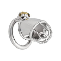 Jefisry Chasity Cage for Men Metal Chastity Device Breathable Male Abstinence Chastity Lock Cock Cage Penis Cage Prevent Erection Toy J1740 40mm Silver Grey