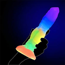 Load image into Gallery viewer, 8 Inch Luminous Dog Dildo Silicone Simulation Animal Dog Penis with Suction Cups Adult Sex Toys Full Body can be Luminous Male and Female Fun Anal Plug
