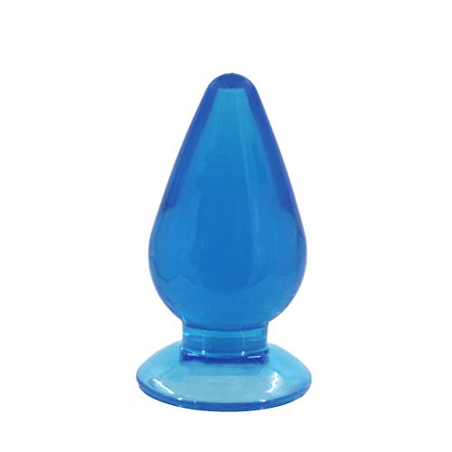 Abaodam Transparent Adult Pleasure Toy Anal Plug Back Court Anus Expansion Sex Flirting Toys (Size S, Blue)