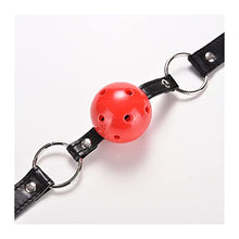 Load image into Gallery viewer, IXOUP PU Leather Band Mouth Gag Female Oral Fixation Mouth Stuffed Ball Flirting BDSM Sex Toy Party Tool Drop Shipping (Color : A)
