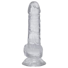 Load image into Gallery viewer, Doc Johnson Dick in A Bag - 6 inch - Suction Cup Base, Total Length: 6 in. (15.2 cm), Insertable Length: 5.25 in. (13.3 cm), Width/Diameter: 1.25 in. (3.2 cm), Crystal Clear TPE
