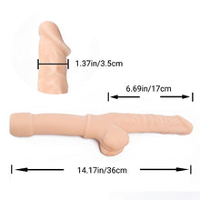 Load image into Gallery viewer, Realistic Dildo, 6.69 inch 17cm Penis TPE Soft Flexible Dildo Waterproof with Extender Root for Lesbian Gay Shemale Masturbation (17cm / 6.69in - Natural Skin)
