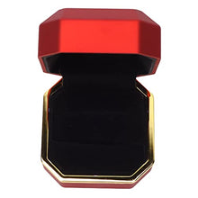 Load image into Gallery viewer, DOINGKING Lighted Rings Box, Plastic Outer Layer Luxurious and Elegant Easy to Carry Easy to Open and Close Lighted Ring Display Box for Marriage Proposals for Lovers(red)
