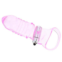 Mini Finger Vibrator G Spot Finger Sleeve Finger Covers Finger Sleeve Stimulator Massager Woman Pleaure Toys Toys (Pink)