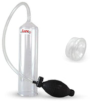 LeLuv Easyop 2.25 Inch by 9 Inch Cylinder Penis Pump Black Bgrip Ball Handle Clear Graduated Cylinder/Clear Collapse-Resistant Hose + 1