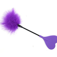 SM Tease Feathers Love Silicone Hand clap Paddle sm Torture Device Adult Couple Whip Spanking Paddles for Naughty Girl (Purple)