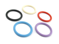 Nitrile 5pk Crings Blk Wht Red Blue Purp