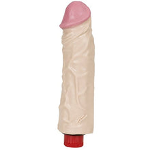 Load image into Gallery viewer, Doc Johnson The Naturals - 7.5 Inch Heavy Veined Vibrating Dong - 7.5 in. Long and 2.1 in. Wide - Twist Bottom To Control Vibration Speed - Dildo - White
