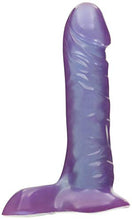 Load image into Gallery viewer, Crystal Jellies Ballsy Cock SIL-A-Gel 7 inch Dildo, Purple
