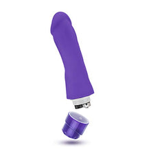 Load image into Gallery viewer, Blush Marco - 7.75&quot; Pure Platinum Cured Purio Liquid Silicone Vibrator Dildo - Satin Smooth Ultrasilk - 2&quot; Thick - IPX7 Waterproof - Tunable Rumbly Vibrations - 5 Yr Warranty - for Women - Purple
