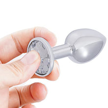 Load image into Gallery viewer, Hmxpls Small Anal Plug, Anal Toy Plug Beginner, Personal Sex Massager, Stainless Steel Butt Plug for Women Men Couples Lover, White
