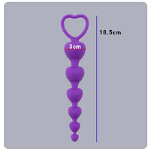 Load image into Gallery viewer, YWZAO G09 Butt Plug Pull Bead Small Size Silicone Male Female Anal Ass Sexy Toy Masturbator (Purple)
