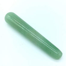 Load image into Gallery viewer, DingSheng 4&quot; Natural Quartz Crystal Massage Wand Crystal GuaSha Massage Tool Relaxing Reiki Healing Stone Body Chakra Face Massage Acupuncture Therapy (Green Aventurine)
