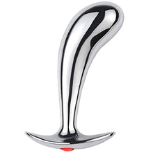 Load image into Gallery viewer, Lock Love New Curved Anal Butt Plug Prostate Massager Anal But Plug Anal Metal Sex Toys Steel Diamond Anal Butt Plug Set for Men Women (Red, S)
