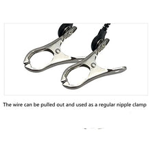 Load image into Gallery viewer, Electric Nipple Clamps, Nipple Clamps for Pleasure Sex, Fun Adjustable Non Piercing Nipple Clamps, Non-Piercing Metal Stimulator Nipple Clips (B)
