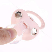 Load image into Gallery viewer, TiaoBug Adults Silicone Pacifier Gag with Adjustable Transparent Straps Pink One Size
