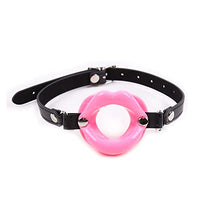 COVETHHQ PU Leather Silicone Mouth Ball BDSM Bondage Lips Ring Open Gag Ball Adult Erotic Sex Toy for Couples Toys Mouth (Color : More Quantity)