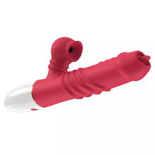 Load image into Gallery viewer, Realistic Rose Rabbit Vibrator Thrusting Dildo for Women, Licking Tongue G Spot Sex Toy with 3 Telescopic &amp; 10 Vibration Modes ,Clitoral Stimulator for Women Adult Sex Toys &amp; Games
