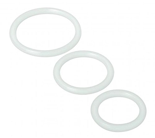 Trinity Silicone Cock Rings - Clear-(Package of 4)