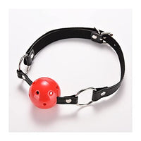 IXOUP PU Leather Band Mouth Gag Female Oral Fixation Mouth Stuffed Ball Flirting BDSM Sex Toy Party Tool Drop Shipping (Color : A)