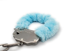 Load image into Gallery viewer, JASINCESS Plush Handcuffs with Keys Toy Handcuffs Stage Costume Props (Bule)
